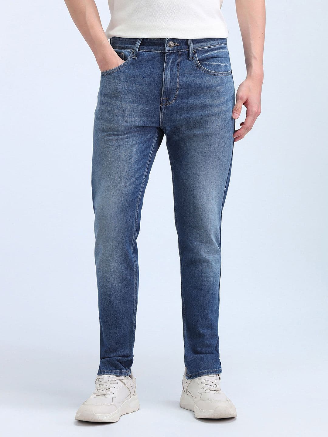 Flying Machine Men Cotton Slim Fit Light Fade Stretchable Jeans - view 1