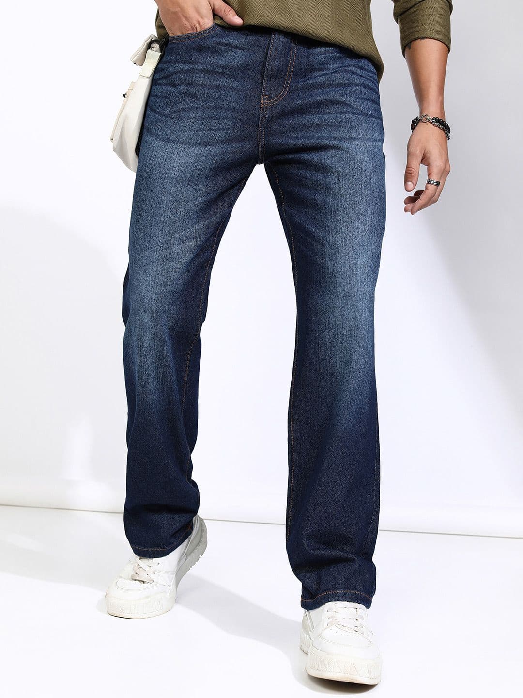 HIGHLANDER Men Mid-Rise Straight Fit Light Fade Jeans - view 1