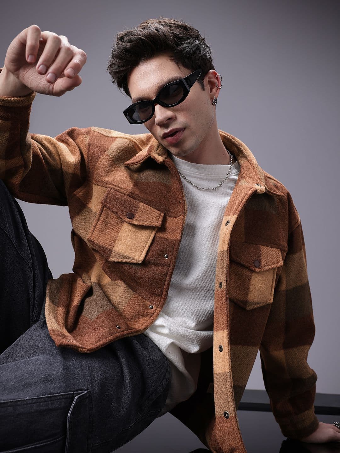 SOKO STREET Checked Tailored Jacket - view 1