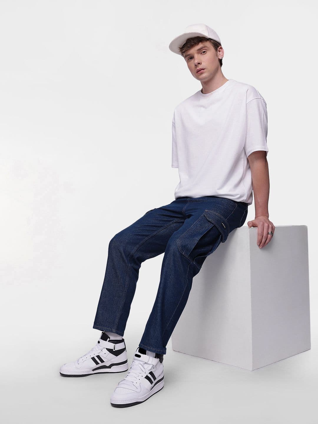 FCUK Men Stretchable Cargo Regular Fit Jeans - view 1