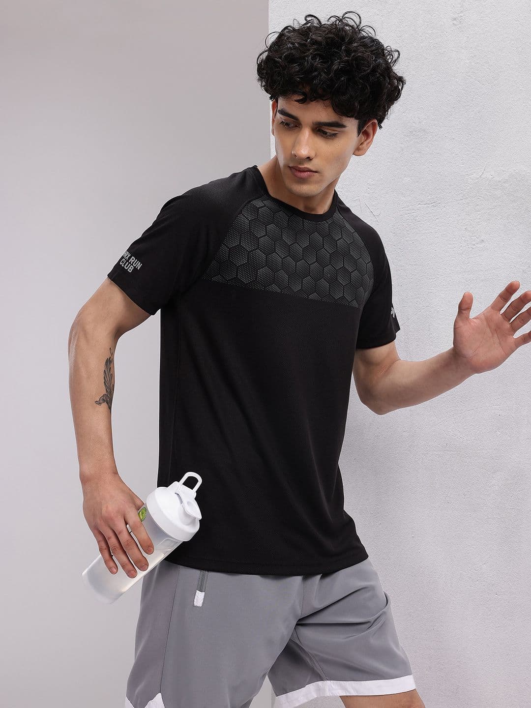 HRX by Hrithik Roshan Rapid Dry Printed Running T-Shirt - view 1