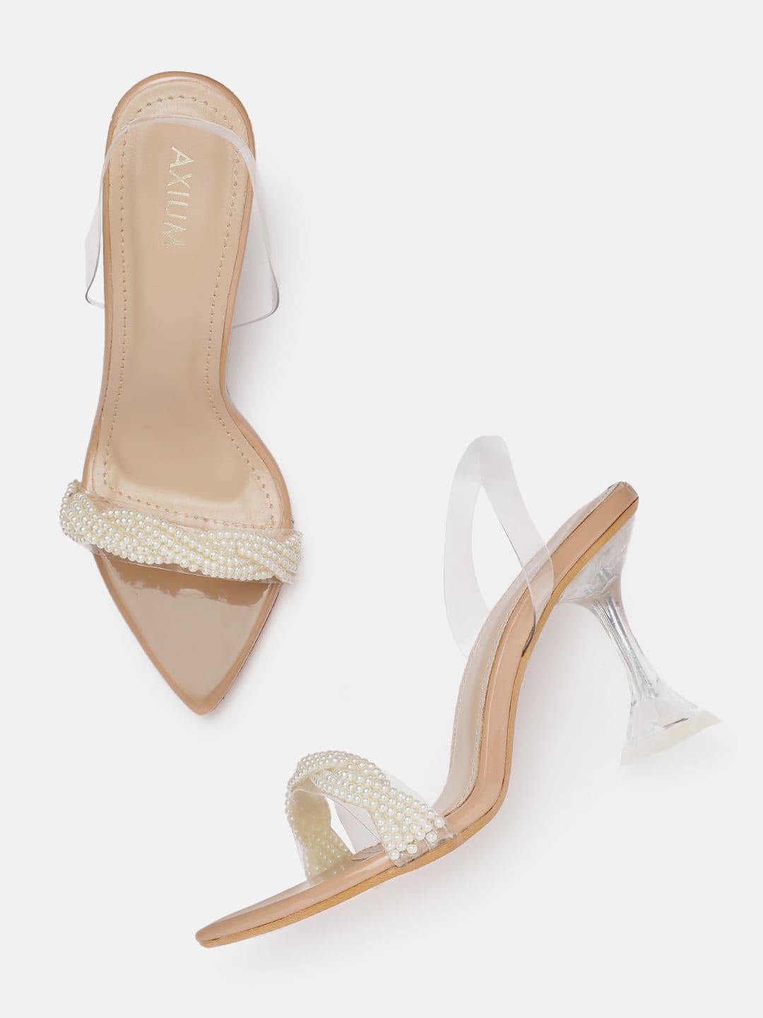 AXIUM Pearl Embellished Slim Heeled Sandals - view 1