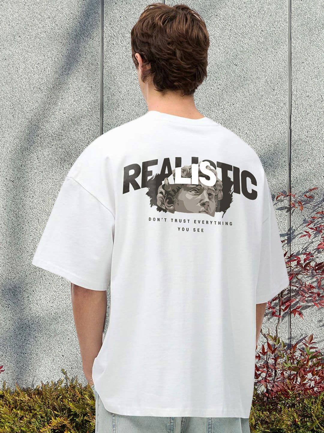 PRONK Men Graphic Printed Round Neck Cotton Oversized T-shirt - view 1