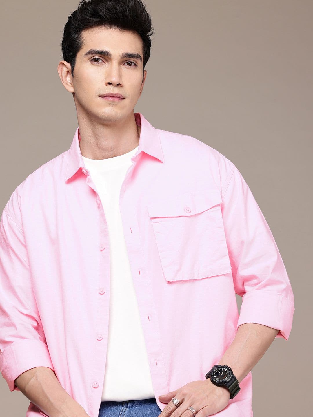 WROGN Pure Cotton Oversized Shirt - view 1
