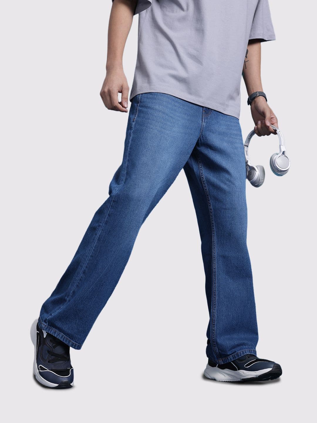 The Roadster Life Co. Men Flared Fit Pure Cotton Jeans - view 1