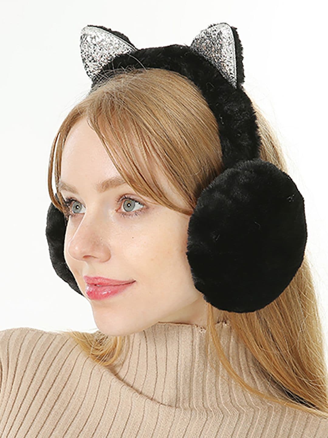 SYGA Unisex Winter Cat Ear Design Foldable Ear Muffs - view 1