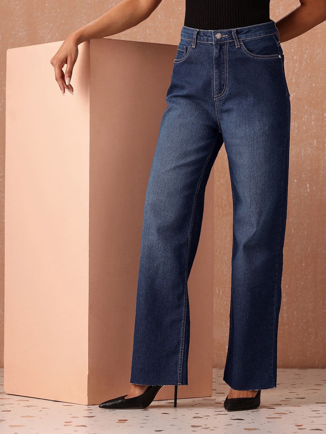 all about you Women Straight Fit High-Rise Light Fade Stretchable Jeans - view 1