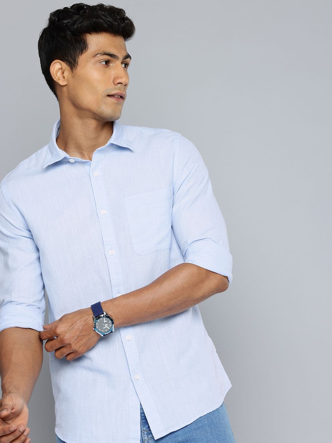 Flying Machine Cotton-Linen Slim Fit Casual Shirt - view 1
