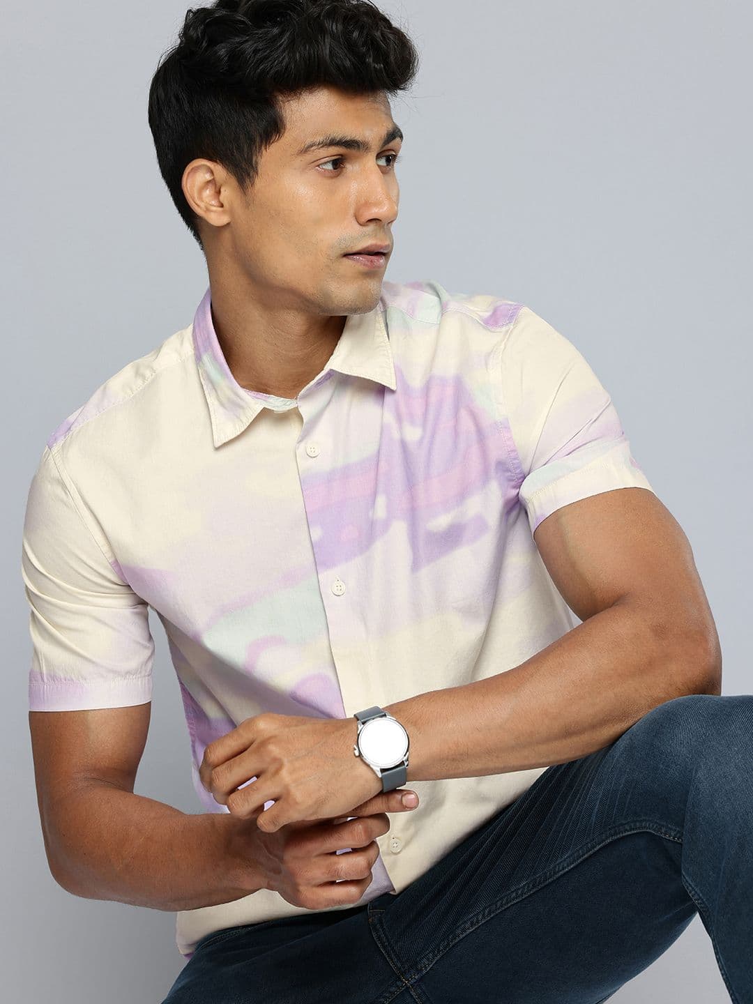 Flying Machine Pure Cotton Dyed Casual Shirt - view 1
