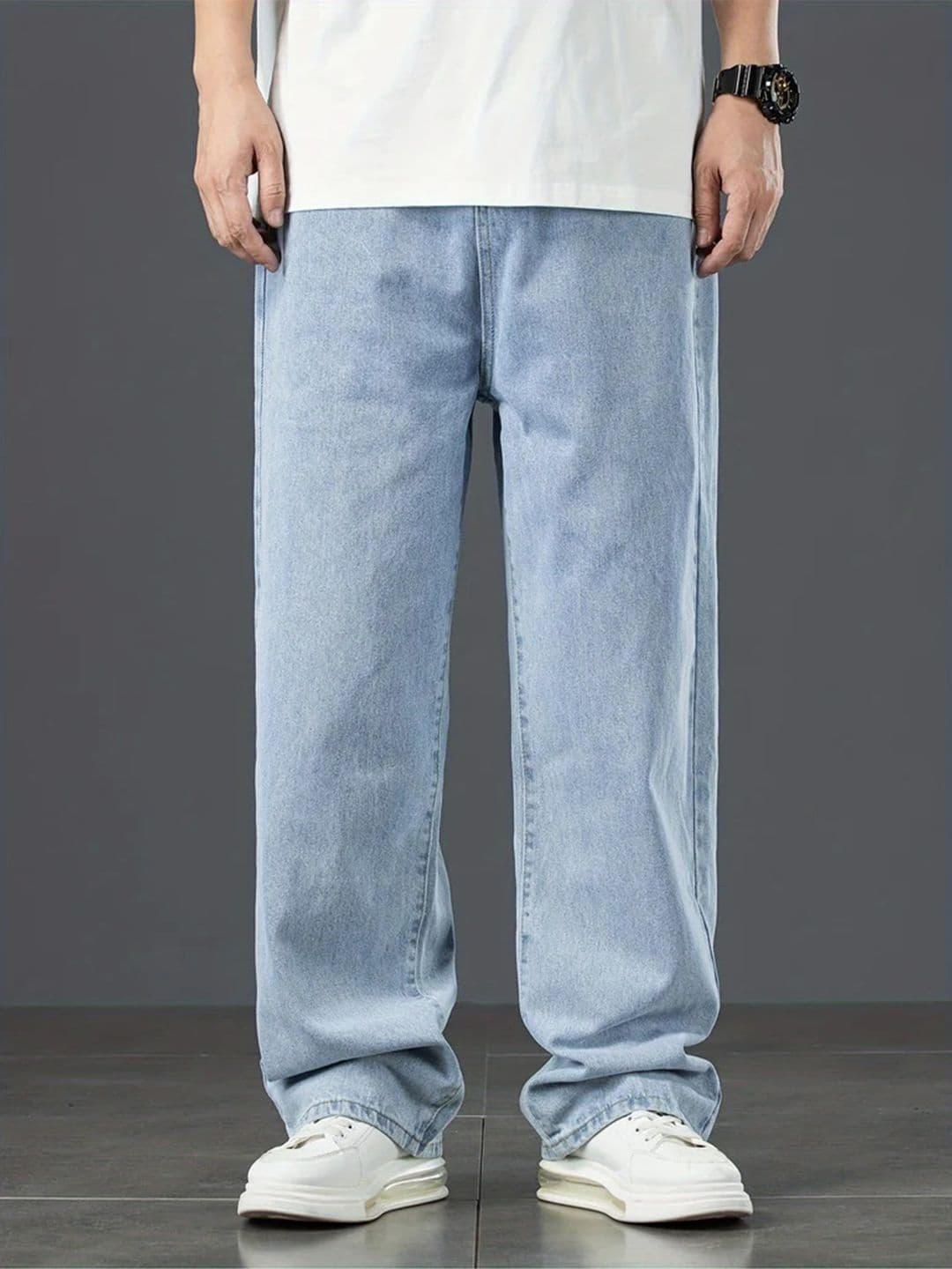 DENIMLOOK Men Relaxed Fit Mid-Rise Stretchable Baggy Jeans - view 1