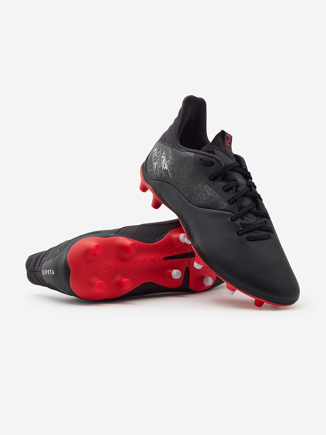 Decathlon Kipsta - Unisex Black and Red Viralto I FG Foot Support Football Boots - view 1