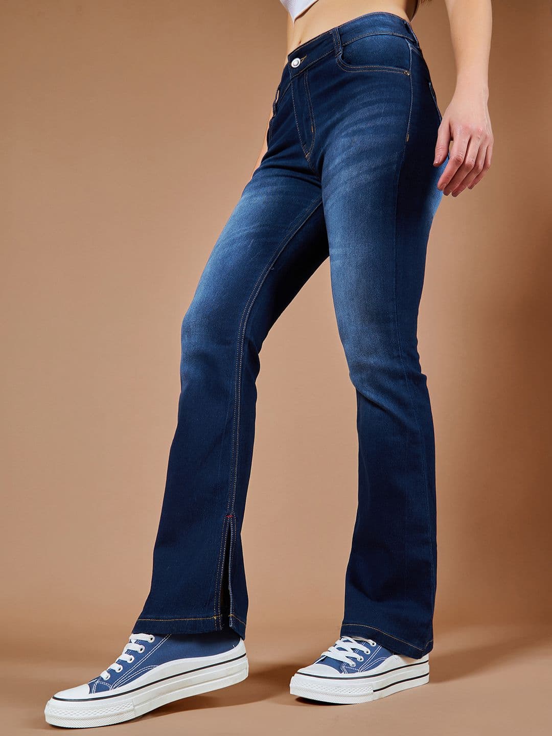 The Roadster Lifestyle Co Women Crimson Dawn Mid Rise Bootcut Jeans - view 1