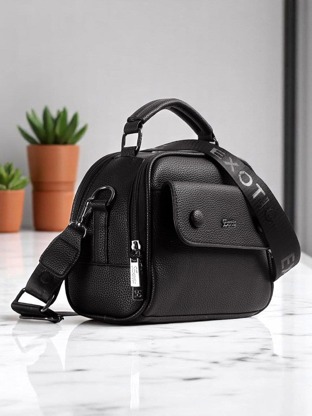 Exotic Textured Half Moon Sling Bag - view 1