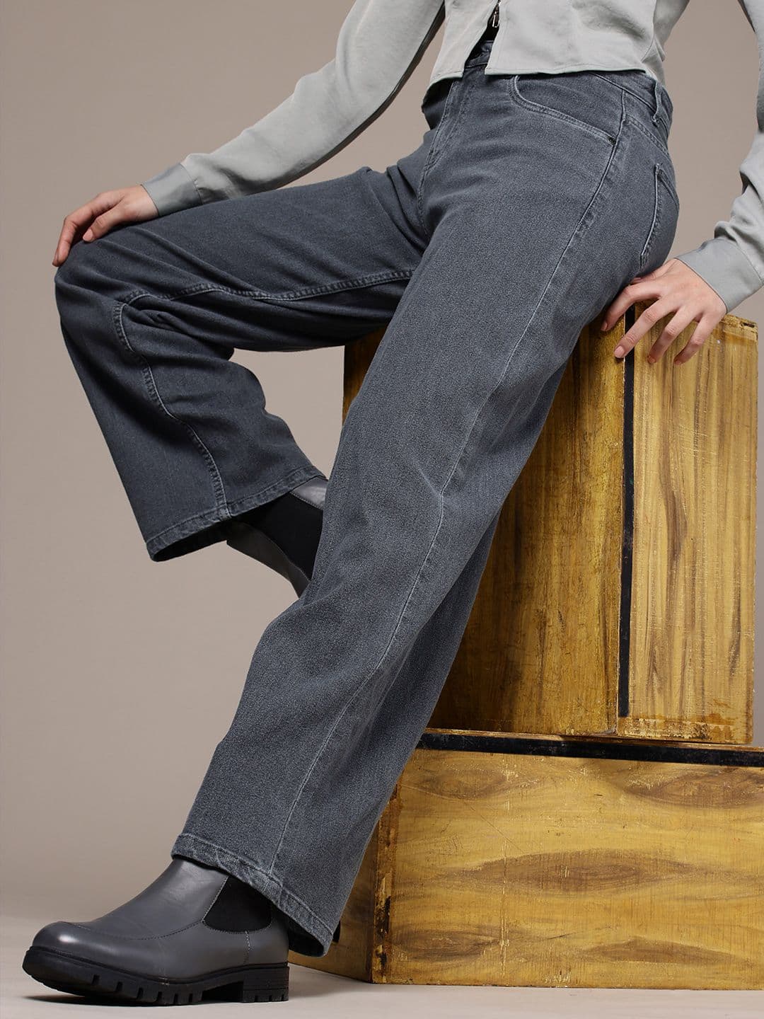 The Roadster Life Co. Women Baggy Fit Stretchable Jeans - view 1