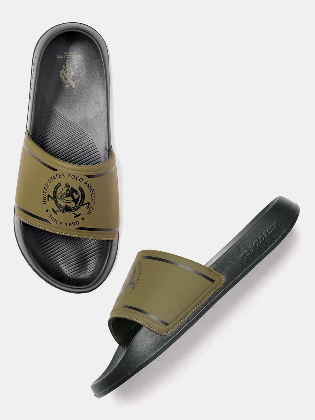 U.S. Polo Assn. Zane 5.0 Dk. Green comfort Sliders - view 1