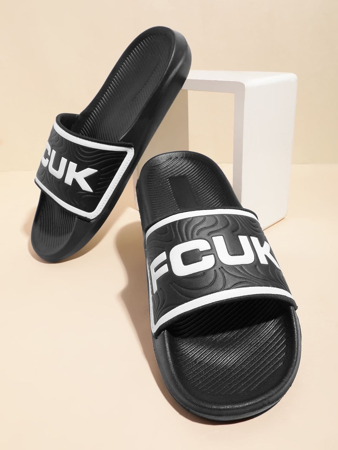 FCUK Men Printed Sliders - view 1