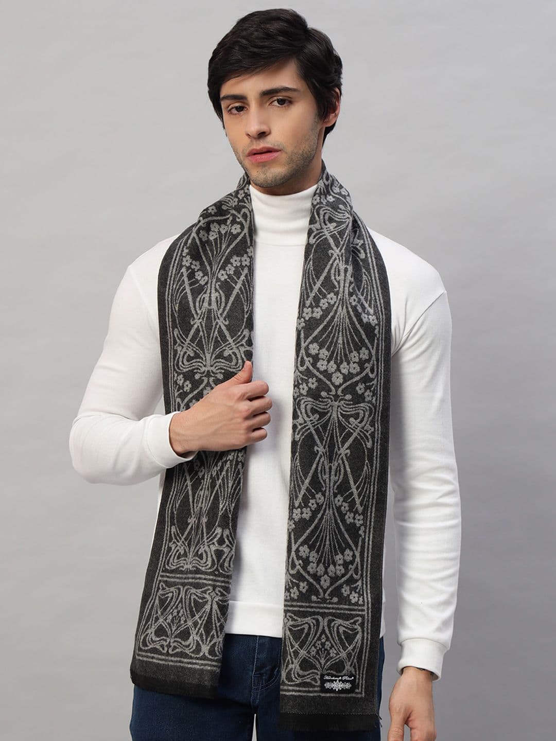 HANDICRAFT PALACE Men Self Design Merino Wool Mufflers - view 1