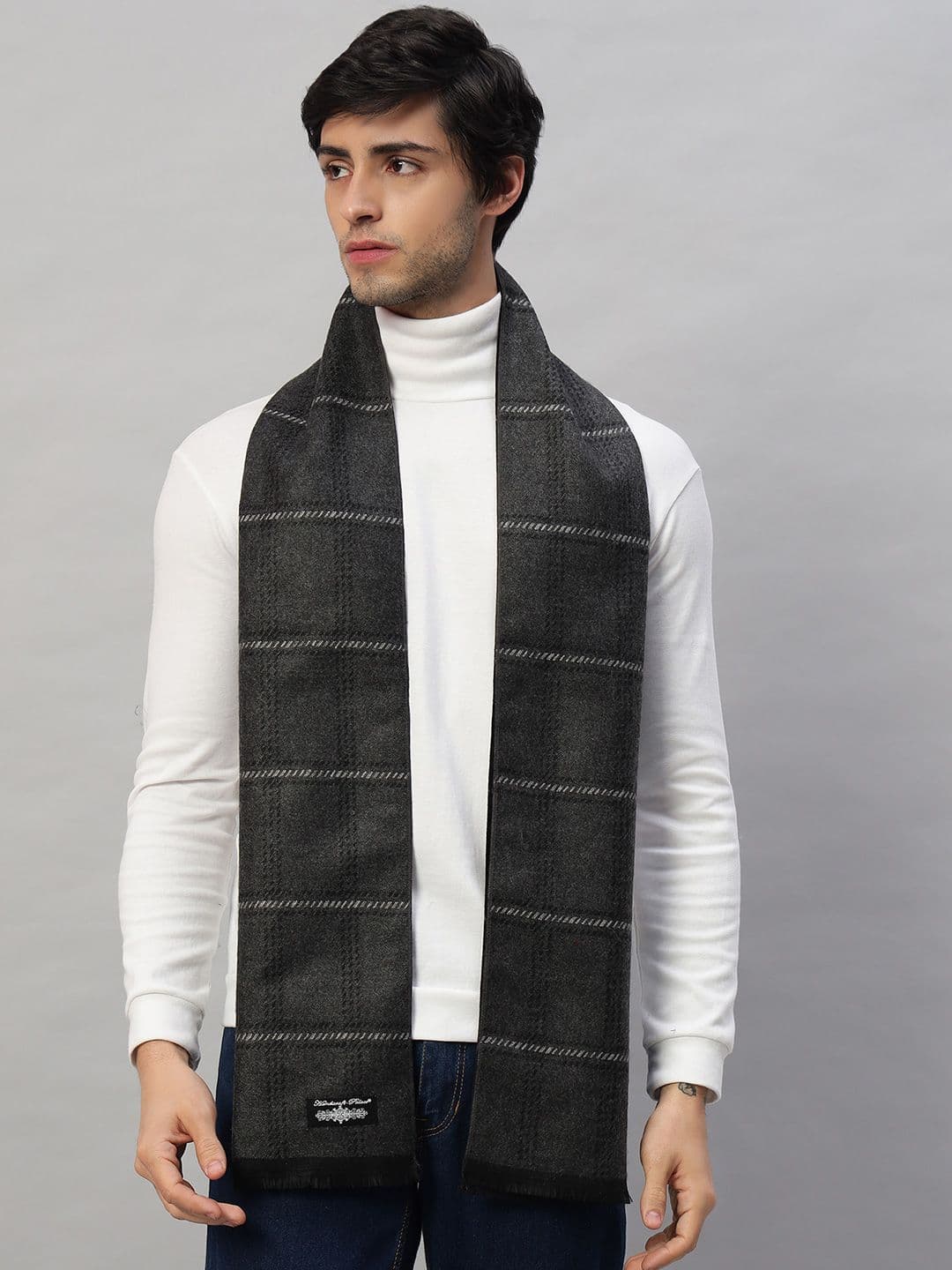 HANDICRAFT PALACE Men Checked Merino Wool Mufflers - view 1