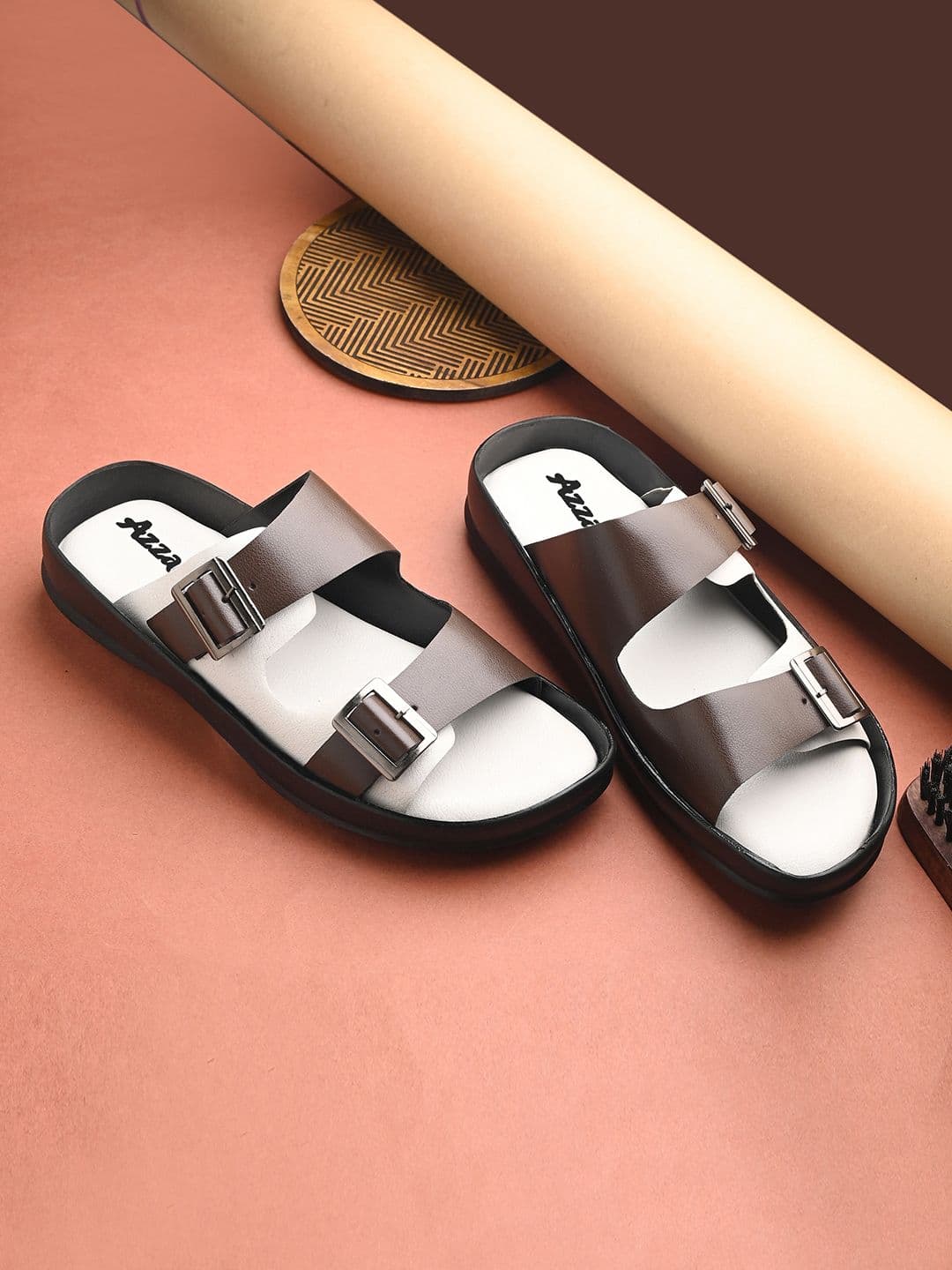 Azzaro Black Men Comfort Sandals - view 1