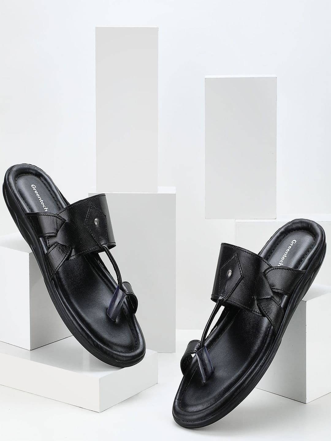 Greentech Men Kolhapuri Ethnic Comfort Sandals - view 1