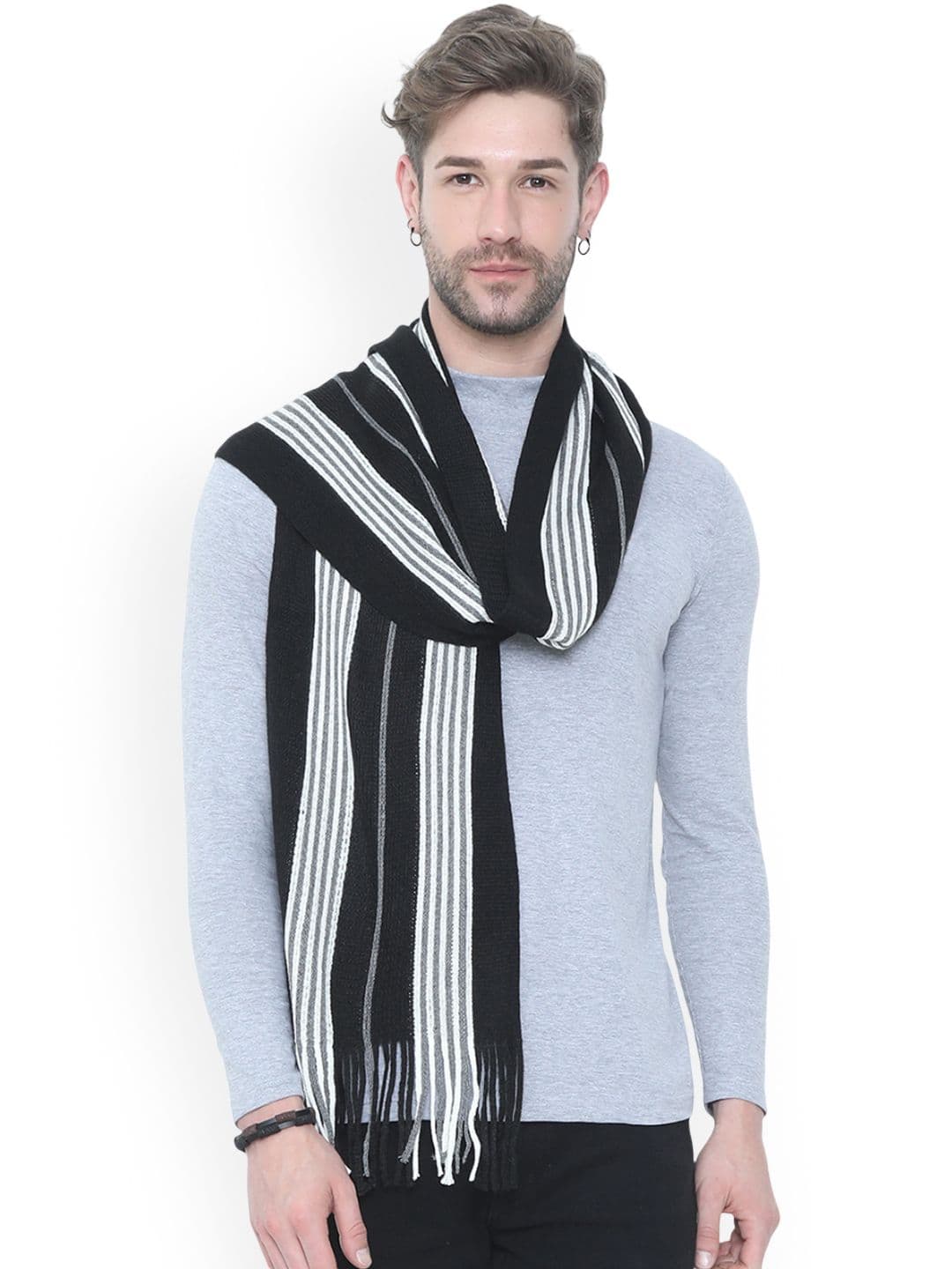FabSeasons Unisex Striped Acrylic Mufflers - view 1