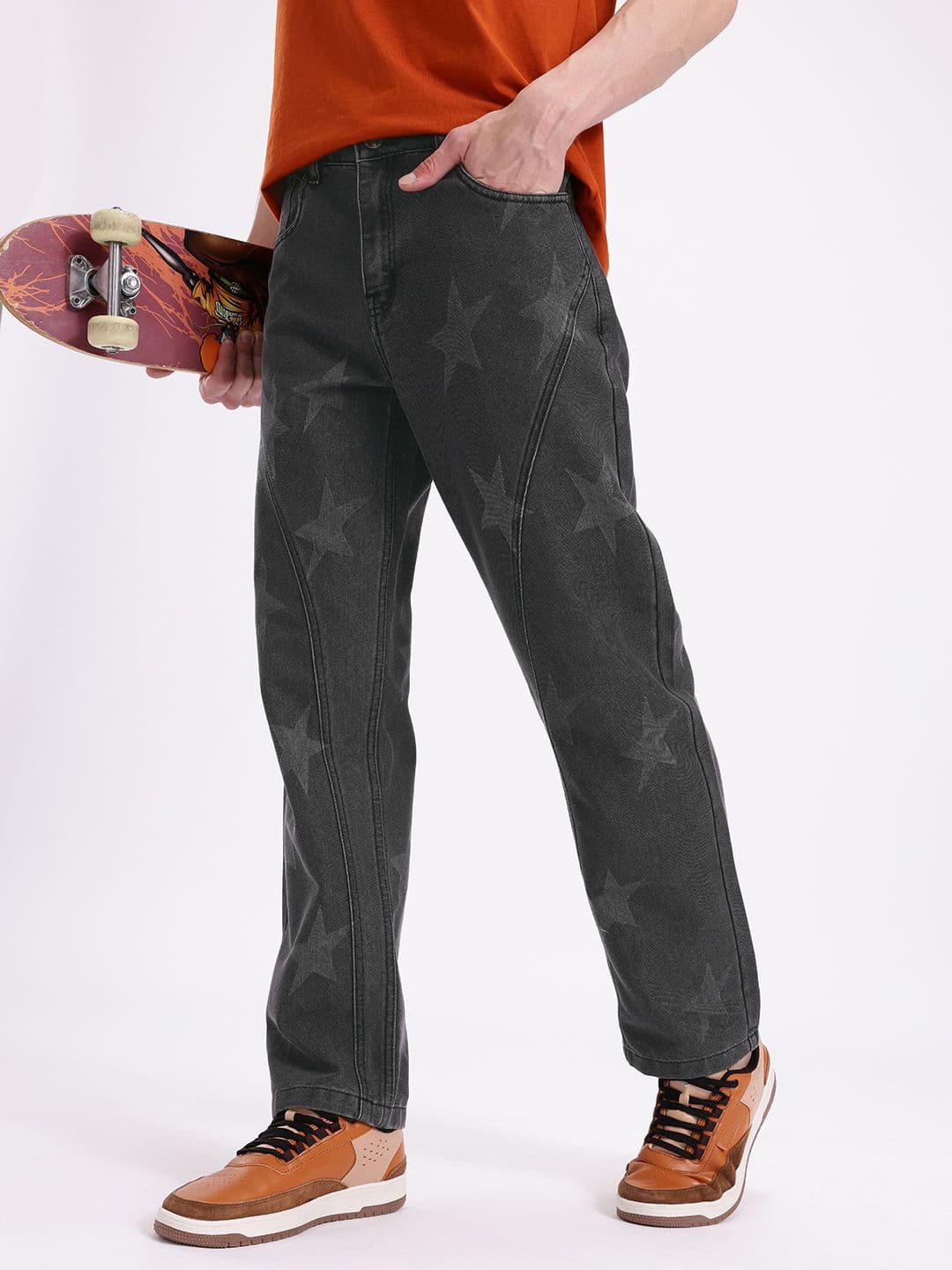 Kook N Keech Men Relaxed Fit Printed Jeans - view 1