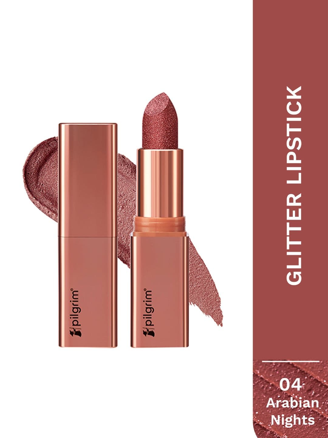 Pilgrim Dubai Bling 3D Glitter Formula With Matte Finish Lipstick- 4.2 g- Arabian Nites-04 - view 1