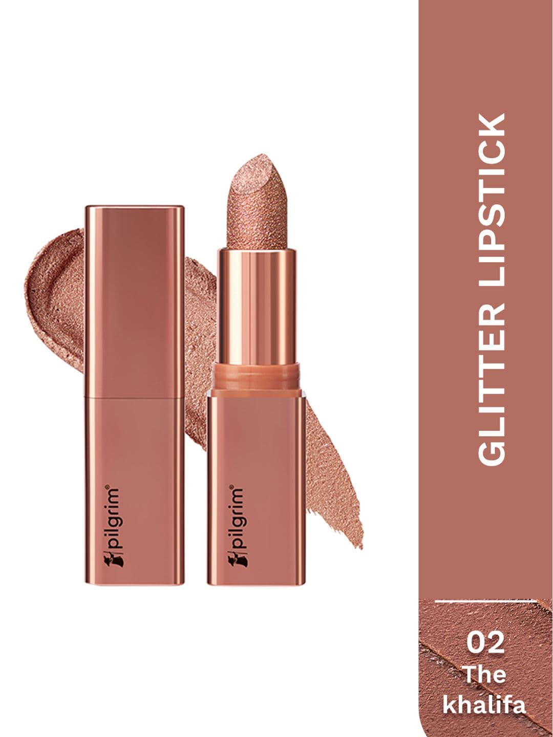 Pilgrim 3-D Glitter Formula With Matte Finish Lipstick- 4.2 g- The Khalifa- 02 - view 1