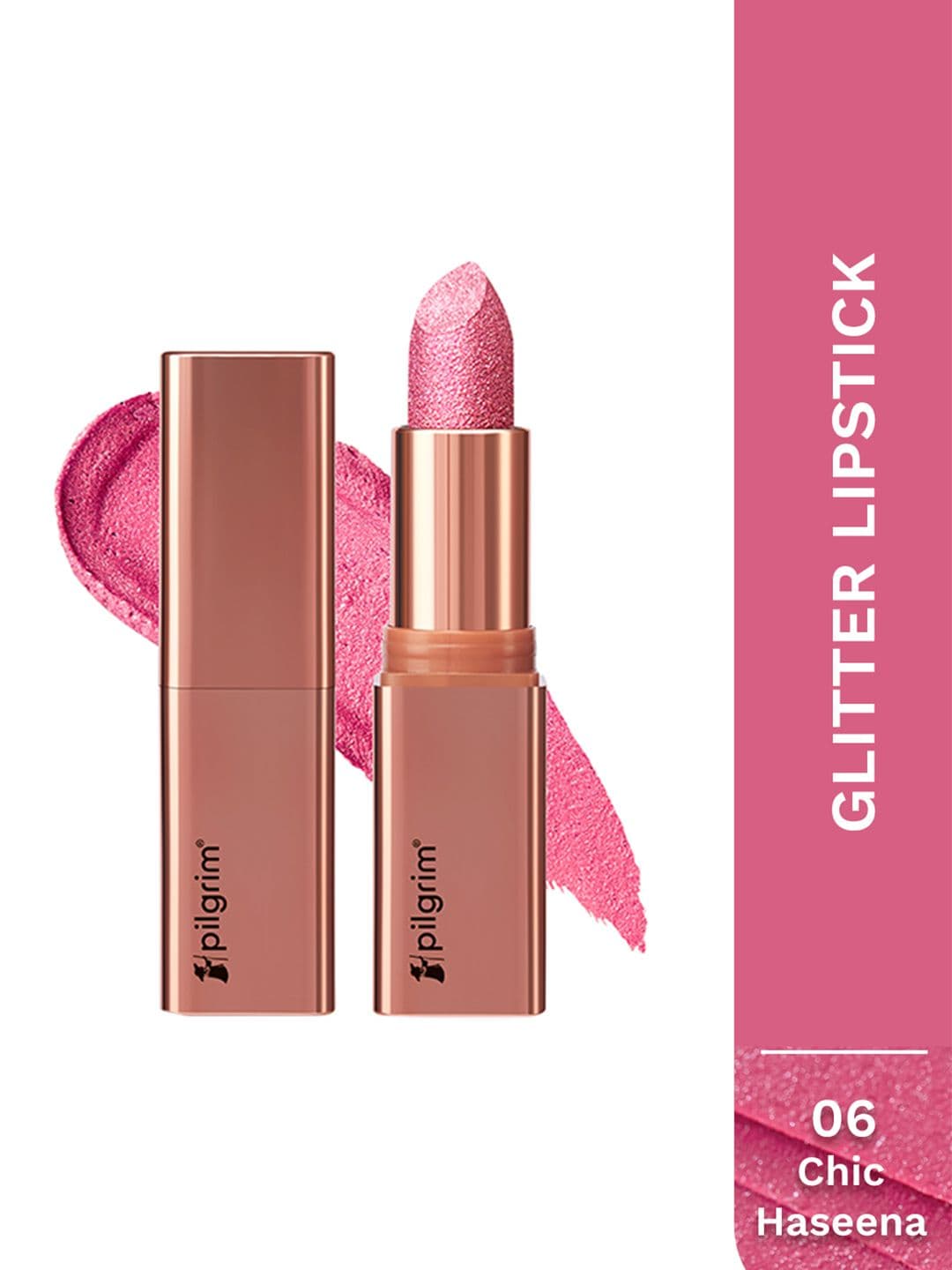 Pilgrim 3-D Glitter Formula With Matte Finish Lipstick- 4.2 g- Chic Haseena-06 - view 1