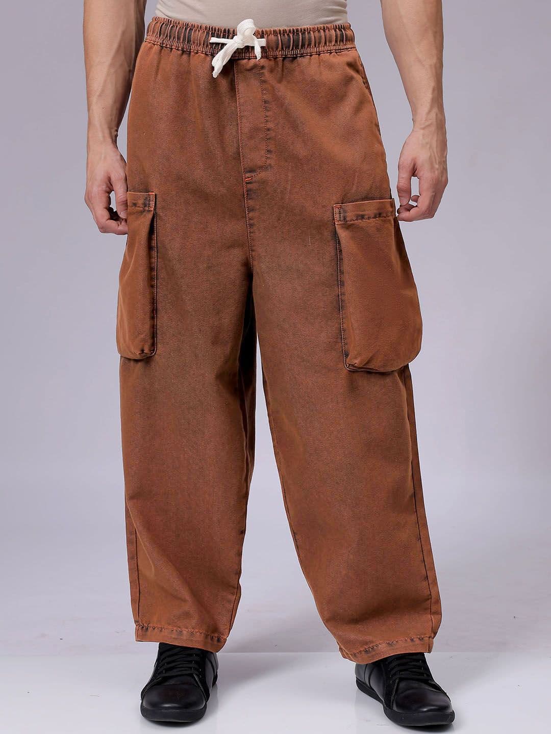 The Indian Garage Co Men Baggy Fit Mid-Rise Cargo Jeans - view 1