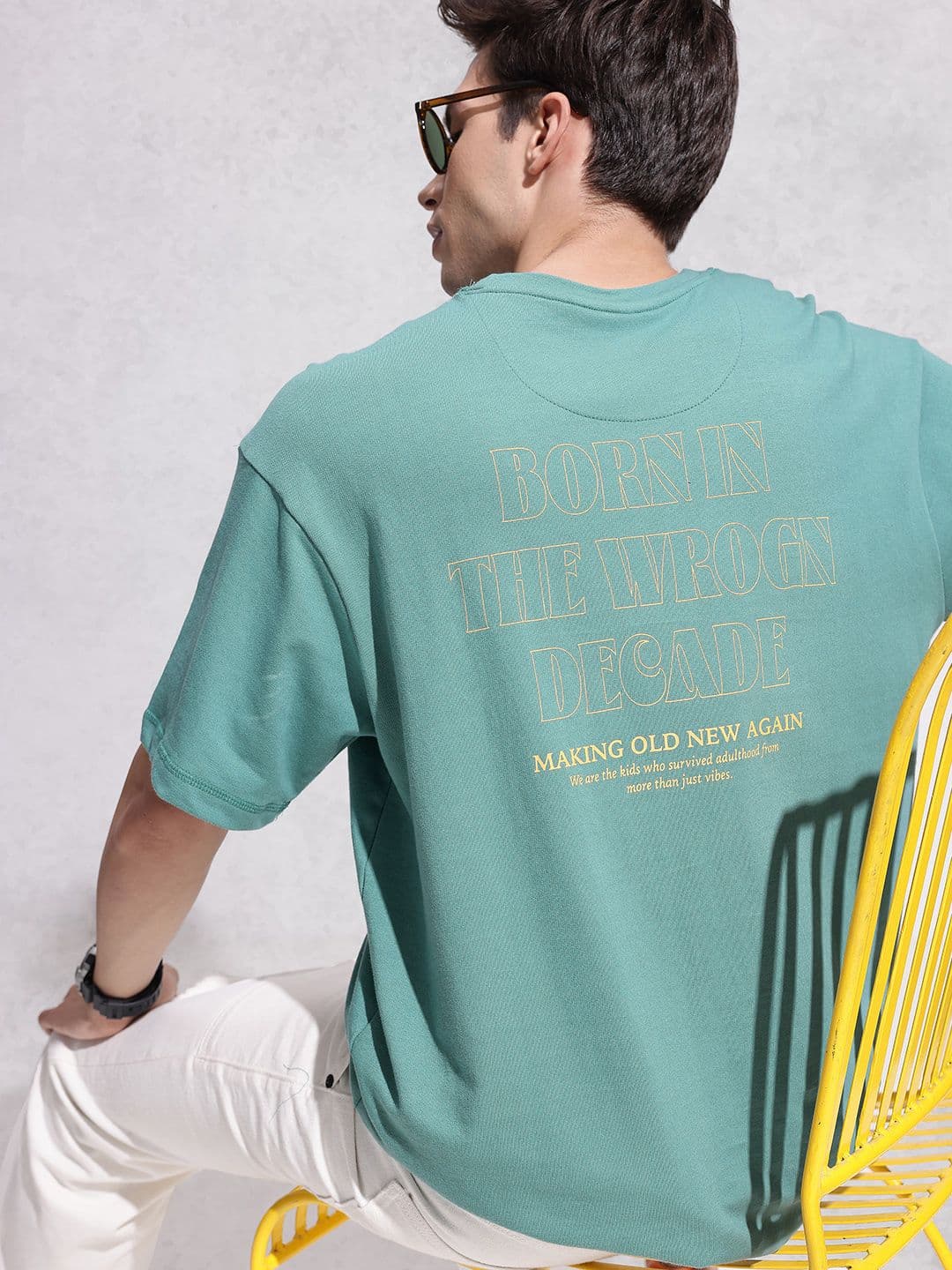 WROGN Typography Printed Pure Cotton Relaxed Fit T-shirt - view 1