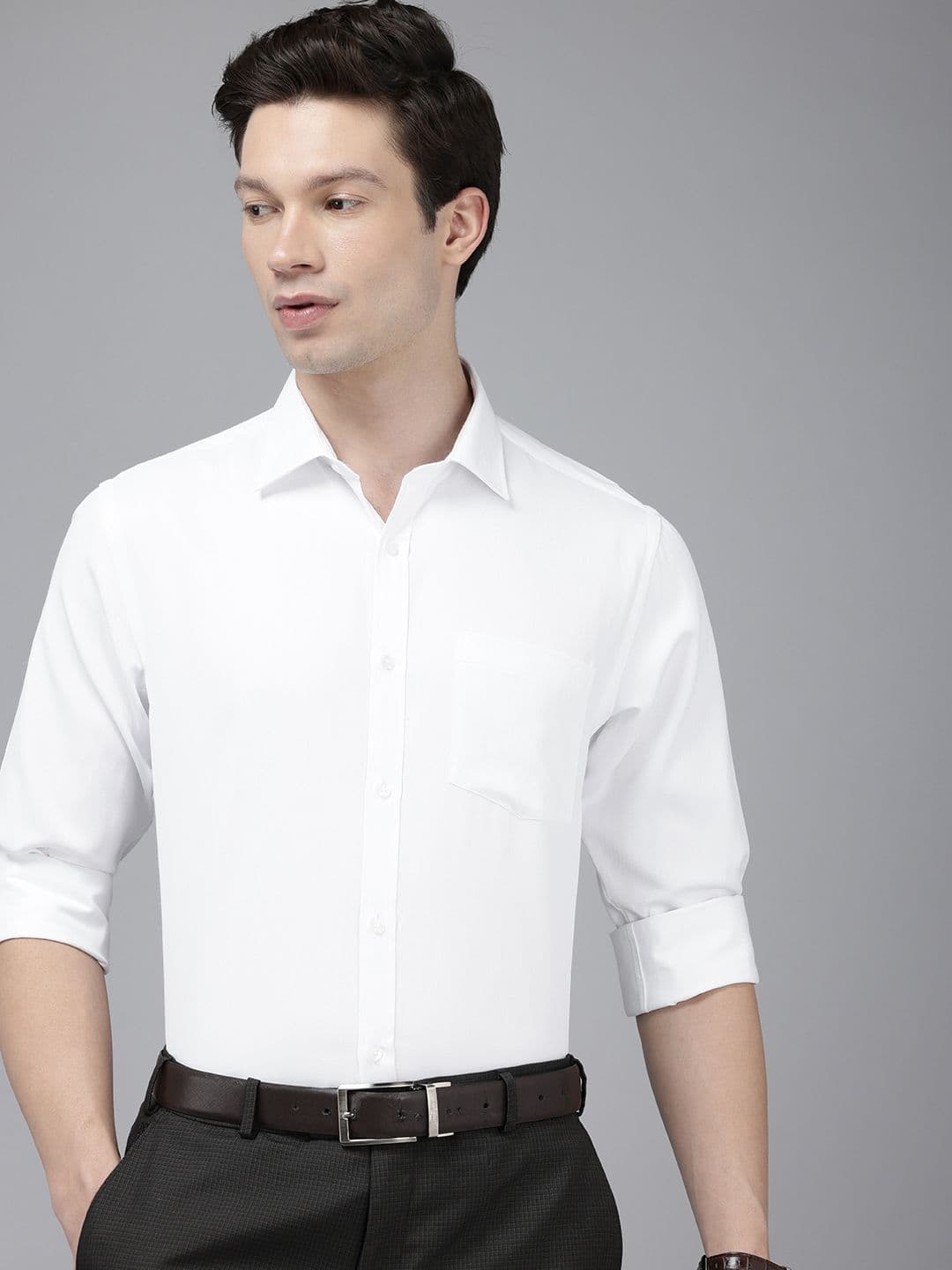 Park Avenue Self Design Slim Fit Textured Formal Shirt - view 1