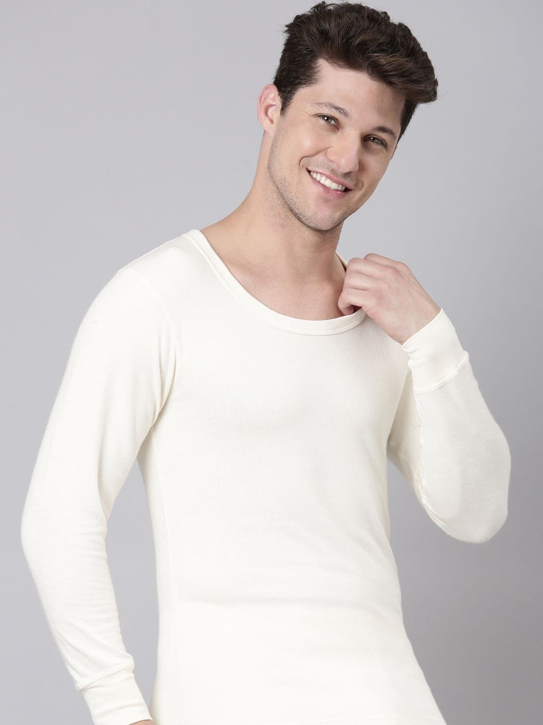 DIXCY SCOTT Men Round Neck Ribbed Thermal Top - view 1
