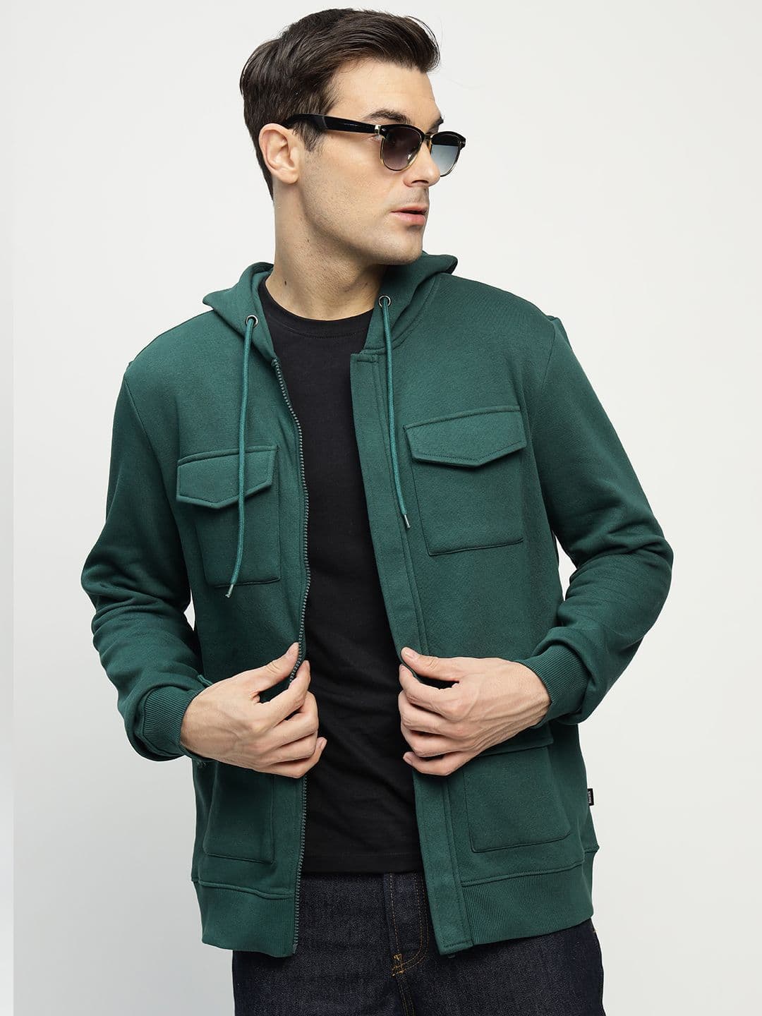 Hancock Men Fleece Bomber Oversize Jacket - view 1