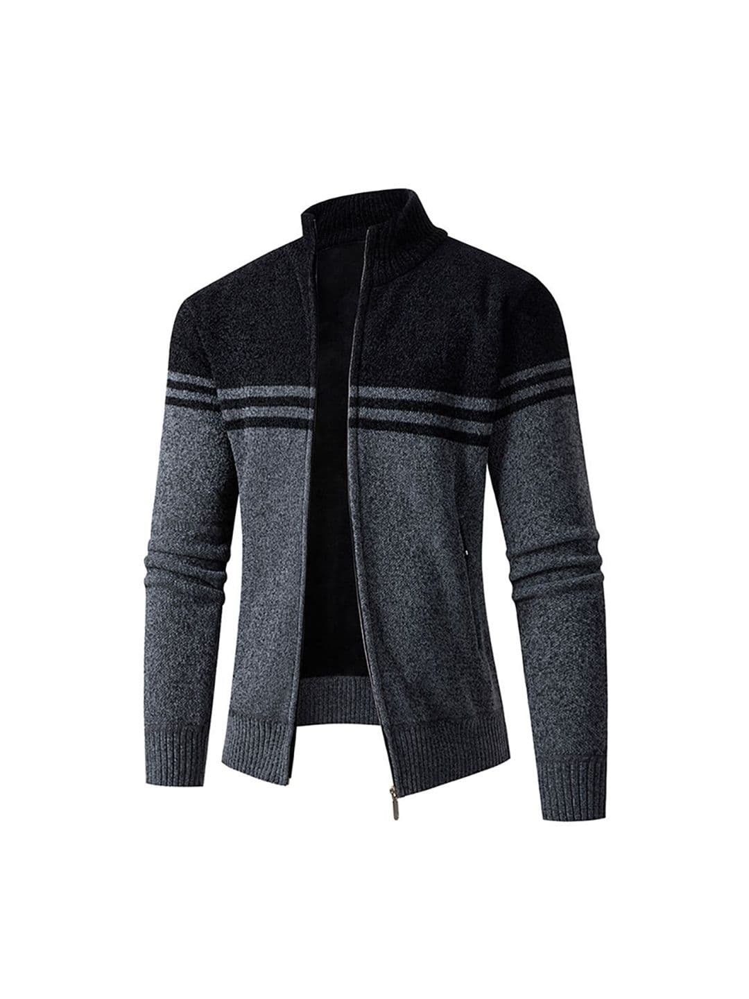 StyleCast x Revolte Men Rapid-Dry Mock Collar Striped Casual Bomber Jacket - view 1