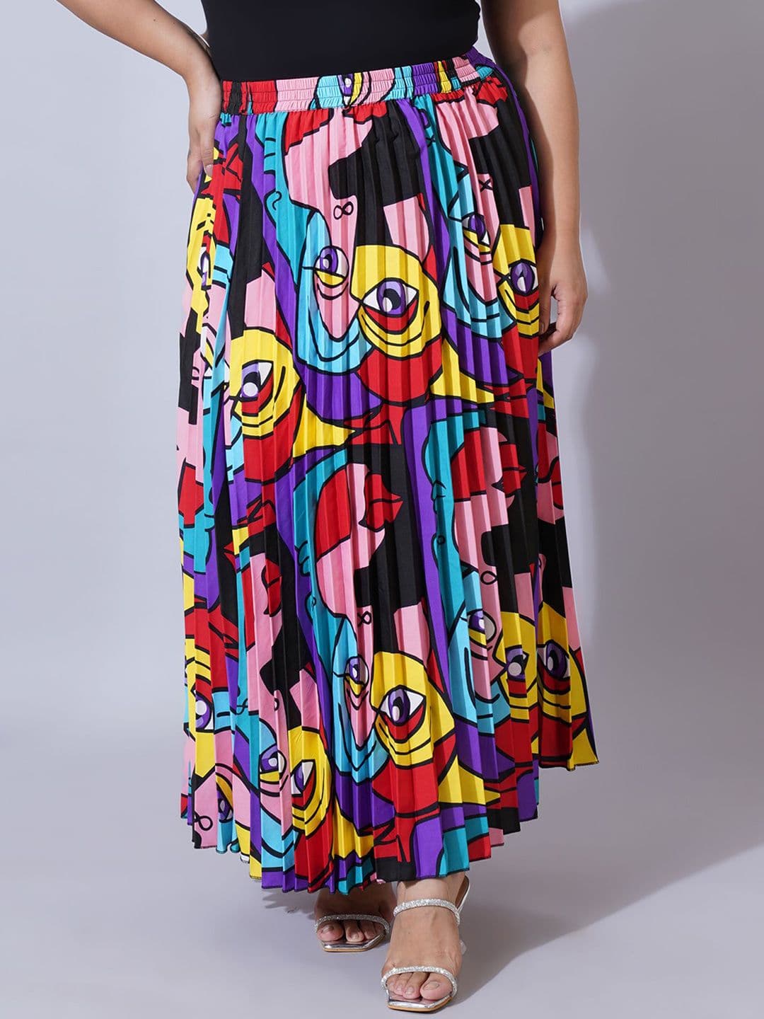 U&F Beyond Women Printed Flared Maxi Skirts - view 1
