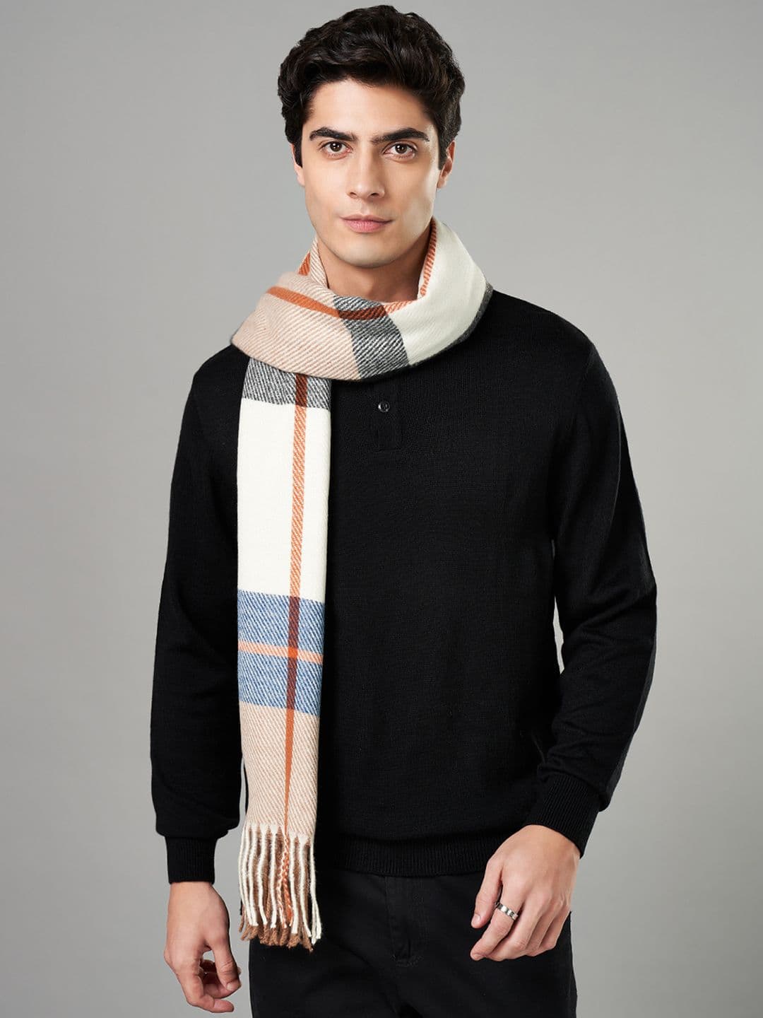 BYFORD by Pantaloons Men Checked Acrylic Mufflers - view 1