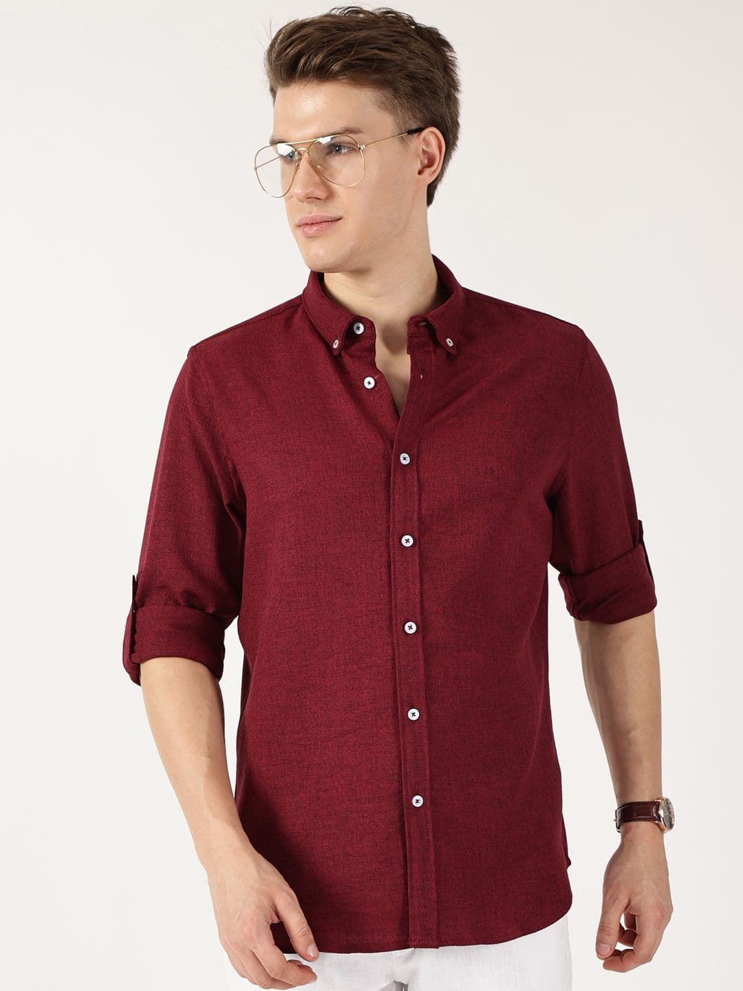 Thomas Scott Men Slim Fit Button-Down Collar Casual Shirt - view 1