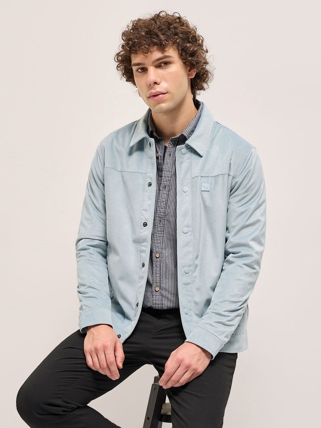 THE BEAR HOUSE Men Solid Spread Collar Tailored Jacket - view 1