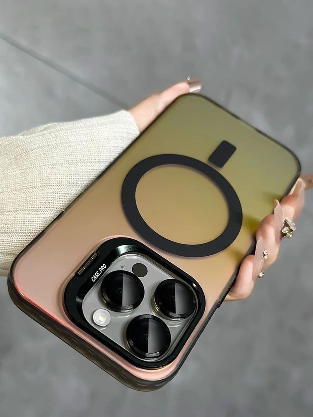 Luxury Kase Solid iPhone 15 Pro Max Back Case