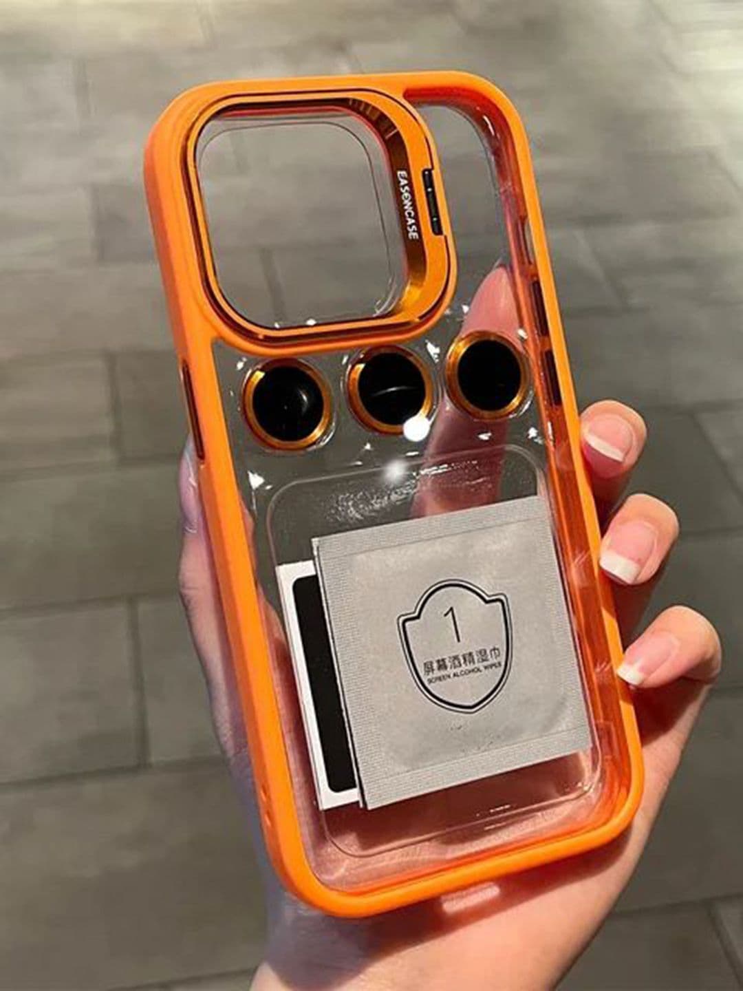 Luxury Kase Solid iPhone 16 Pro Max Metal Ring Protector Back Case