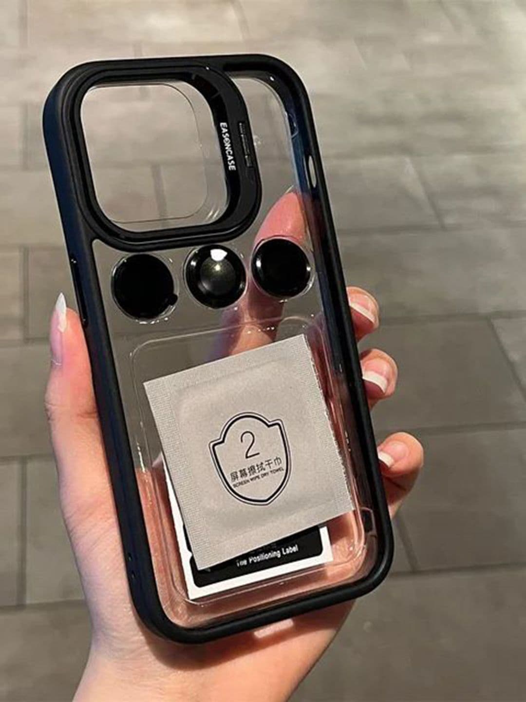 Luxury Kase Solid iPhone 14 Pro Max Metal Ring Protector Back Case