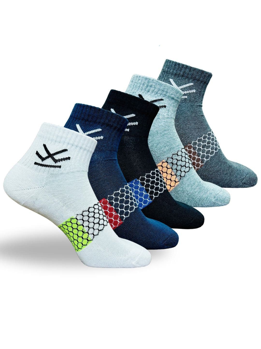 WROGN Pack Of 5 Assorted Ankle-Length Socks