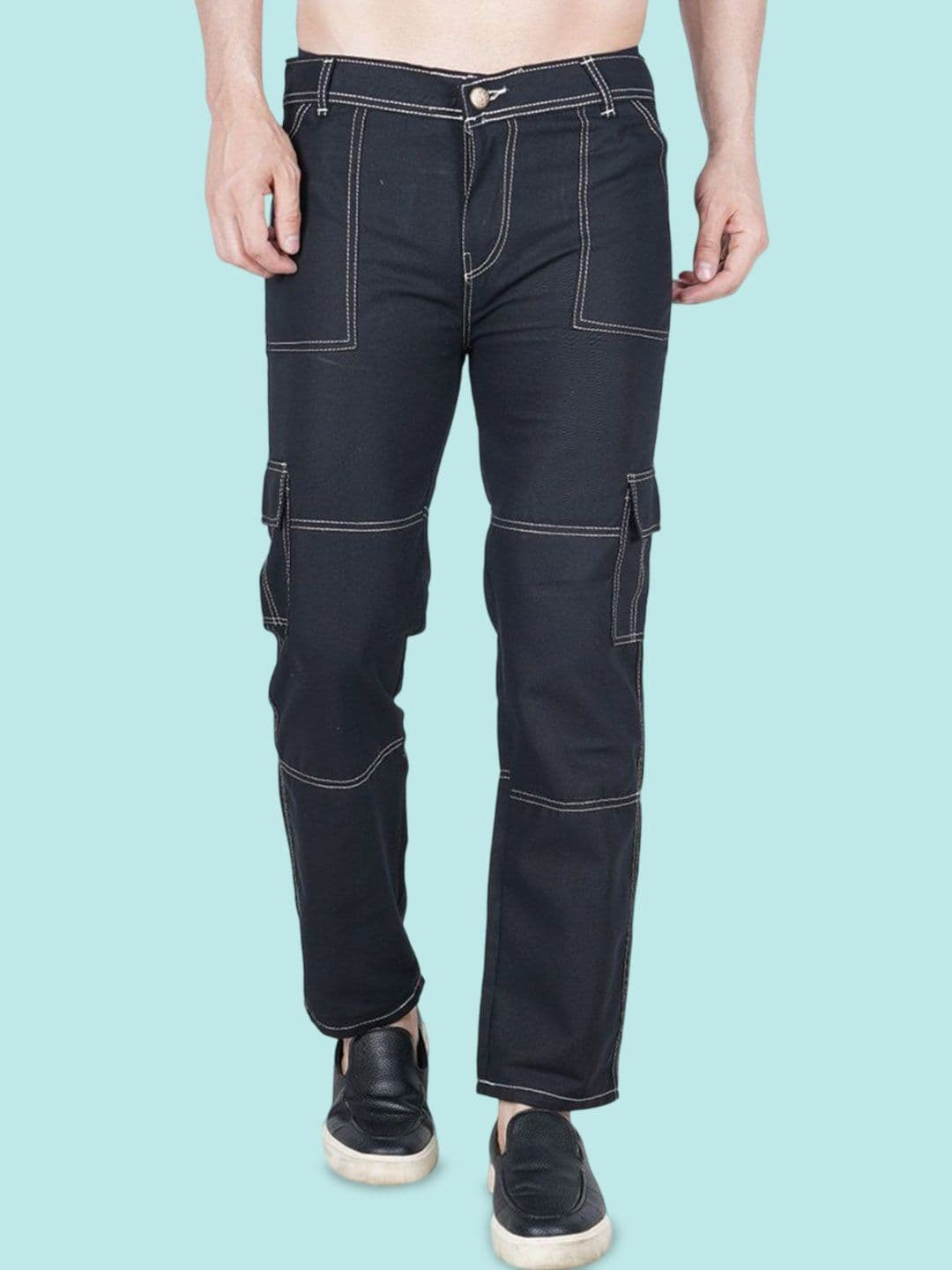LINARIA Men Classic Straight Fit Low Distress Jeans - view 1