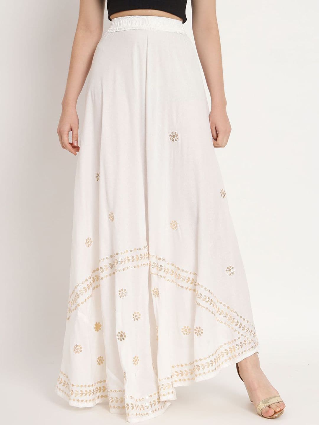 Moda Rapido Women Embroidered Flared Maxi Skirt - view 1