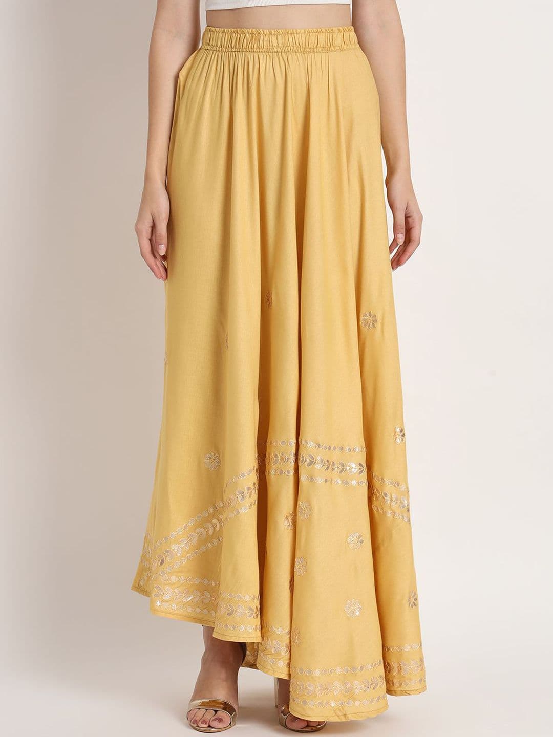 Moda Rapido Women Embroidered Flared Maxi Skirt - view 1