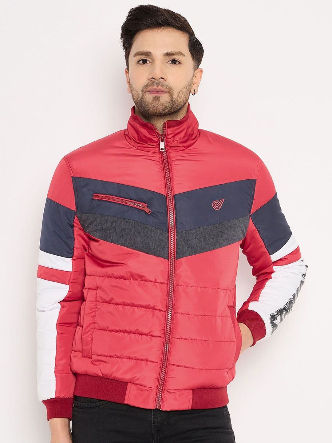 Club York Men Mock Collar Colourblocked Casual Puffer Lightweight Jacket - view 1