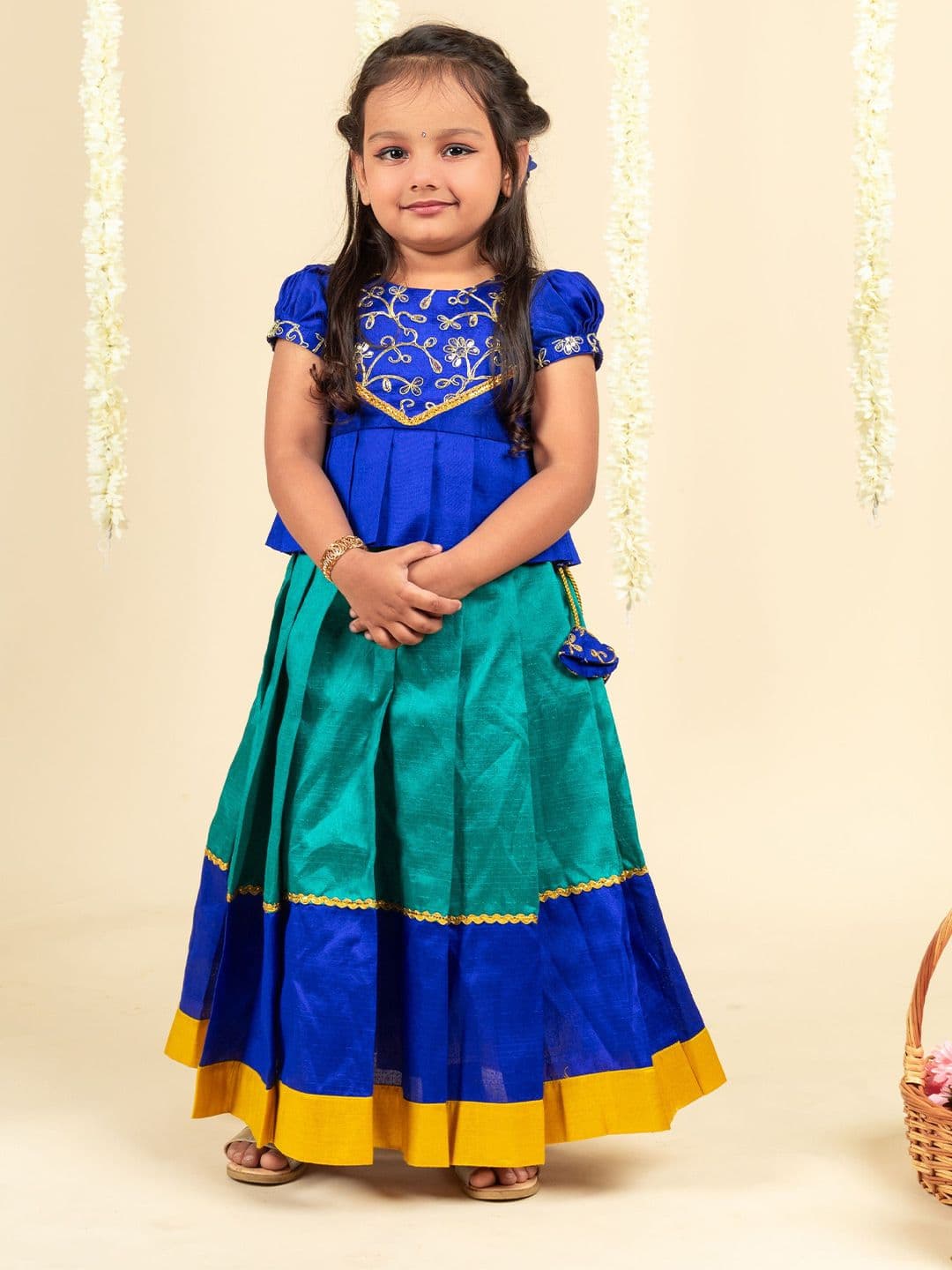 STANWELLS KIDS Girls Embroidered Ready to Wear Lehenga & Blouse - view 1