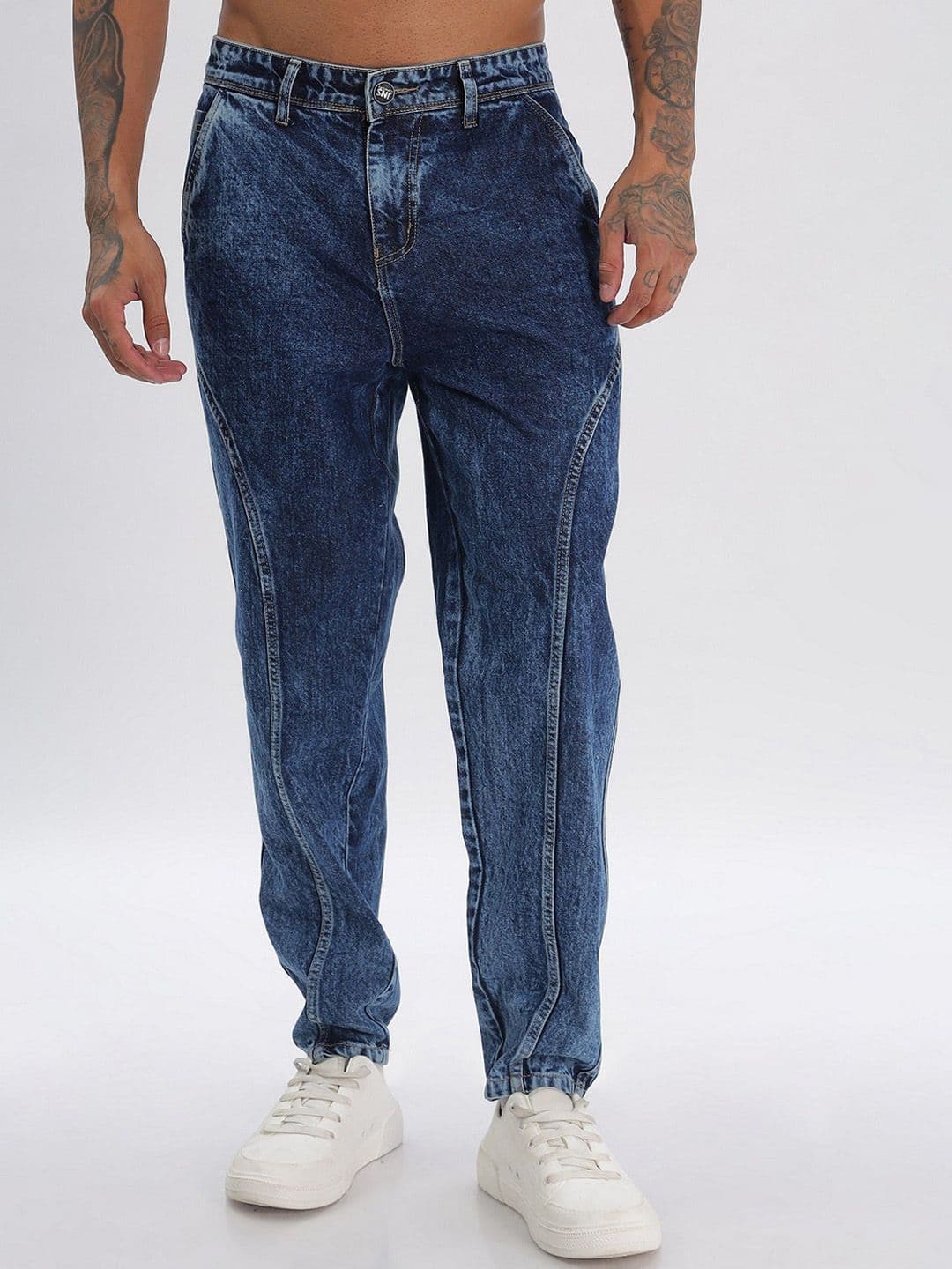 BEVDAAS Men Relaxed Fit High-Rise Jeans - view 1