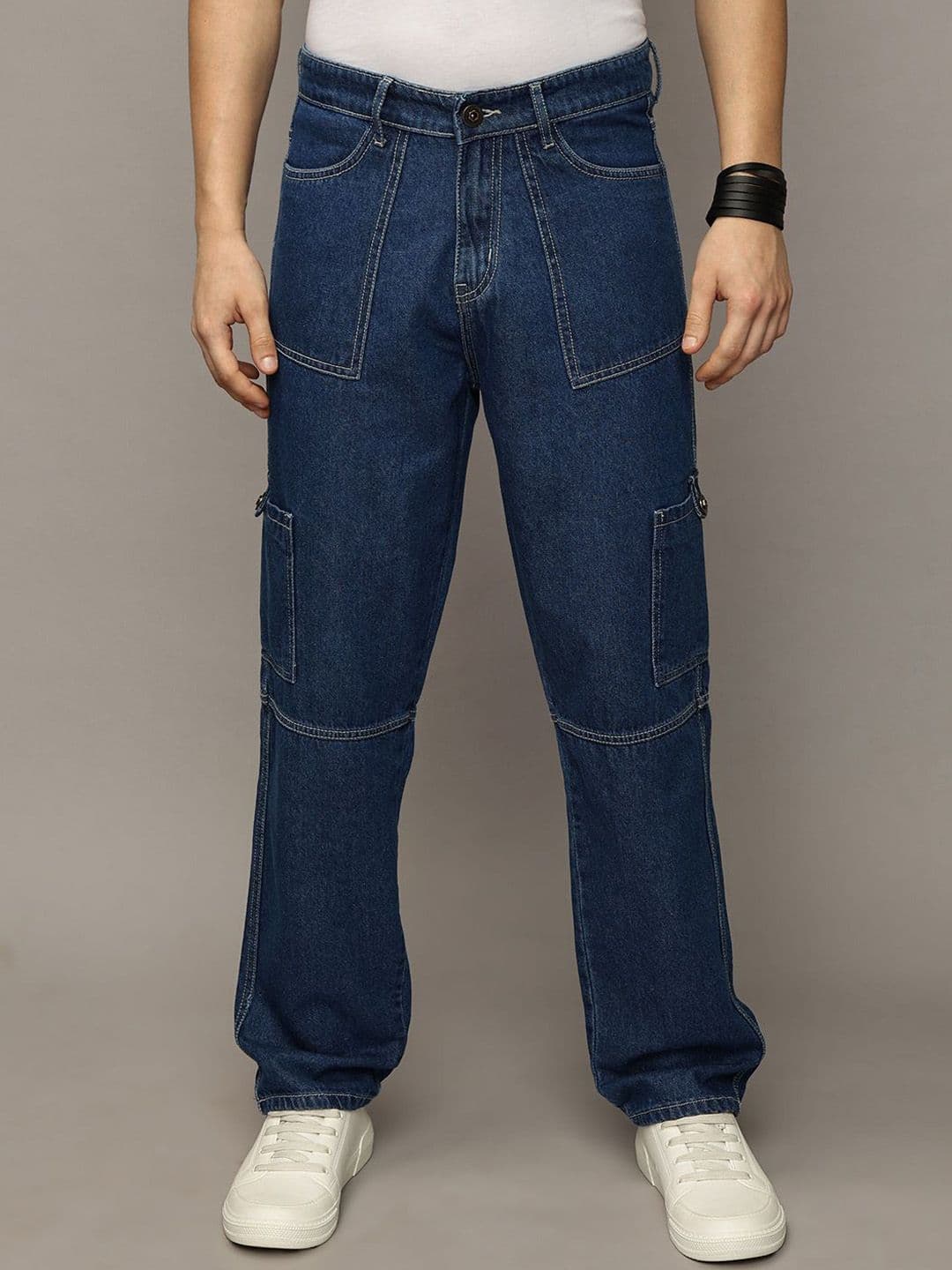 The Roadster Lifestyle Co. Men Relaxed Fit Mid-Rise Cargo Style Jeans - view 1